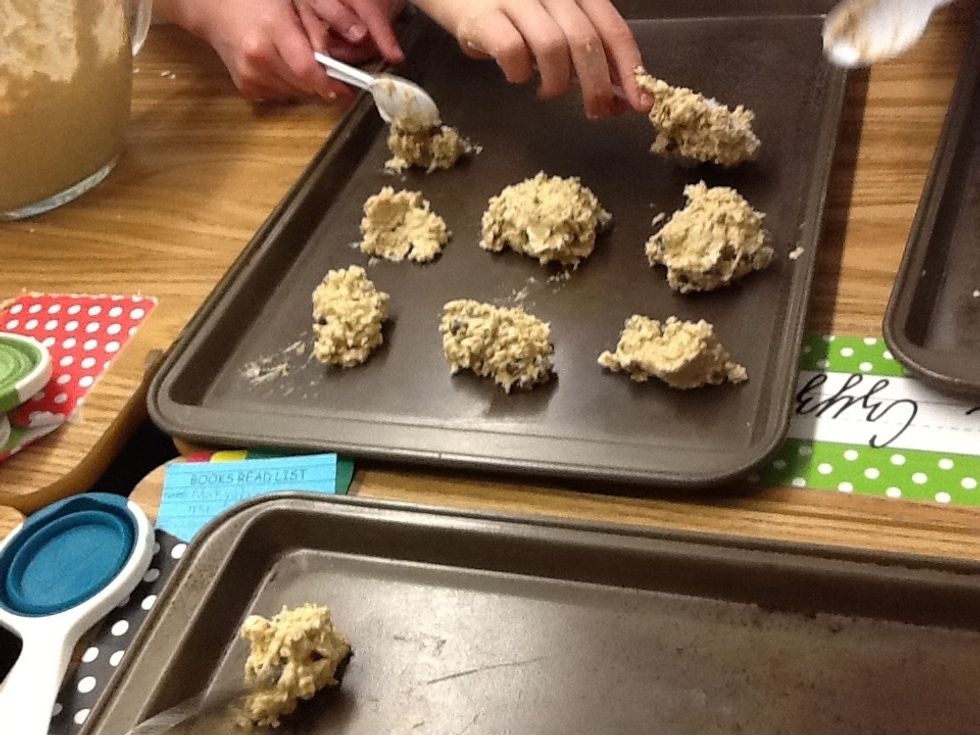 Then put on the tray.