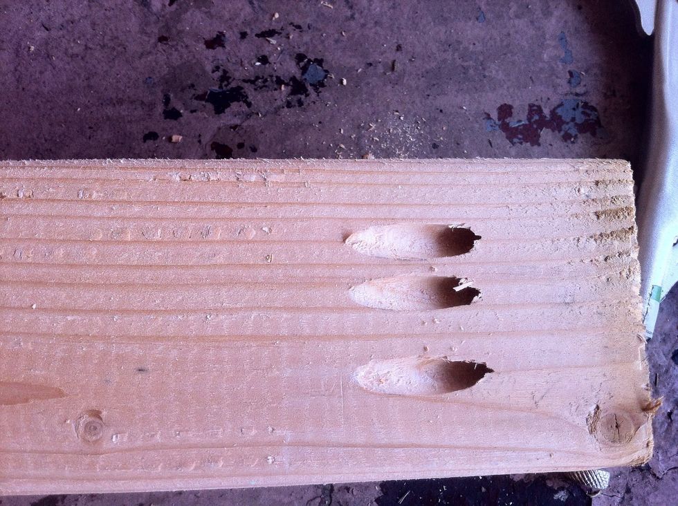 Then put pocket holes on both sides of the 4x4.