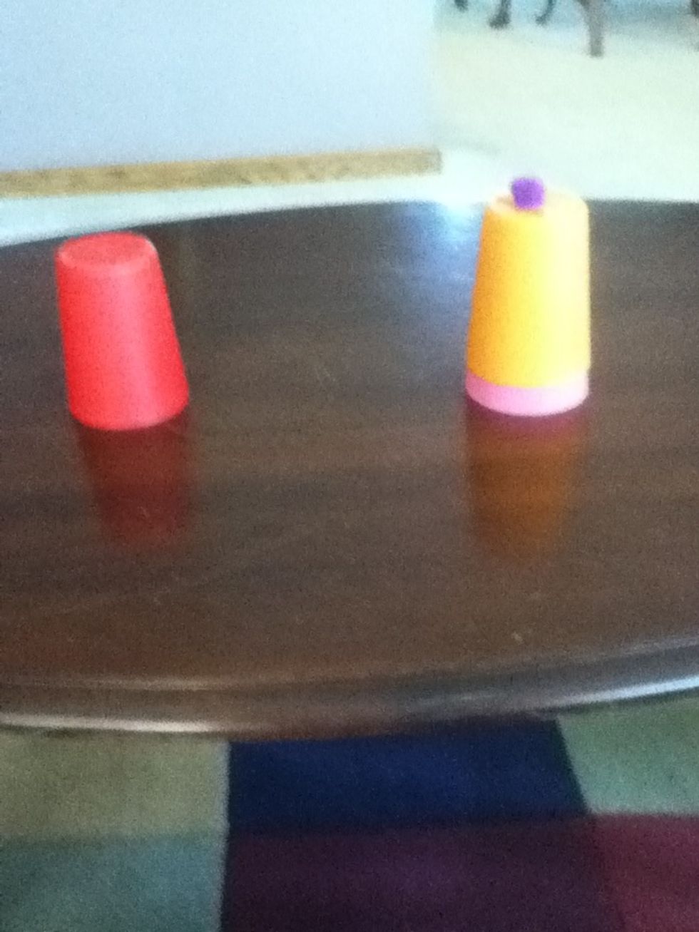 Then put the ball on top