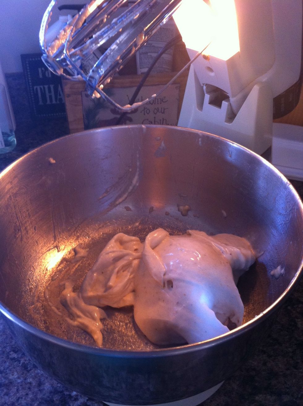 Then put the blended bananas into a mixing bowl.
