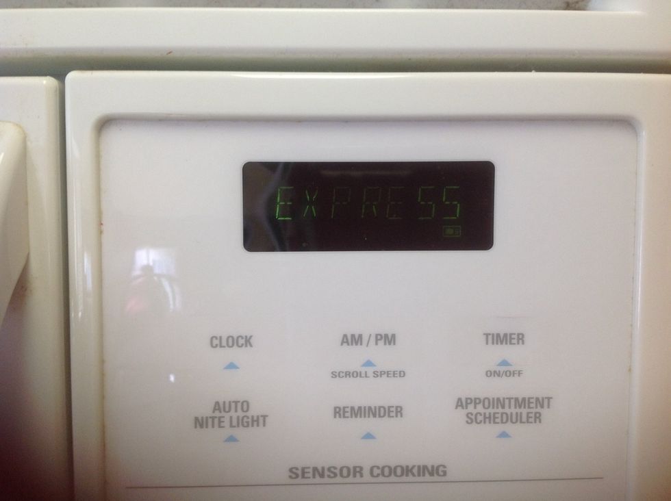 Then put the butter in the microwave for 30 sec.