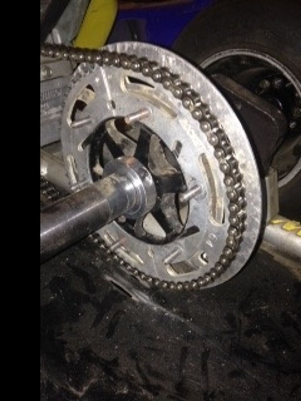 Then, put the chain back on.