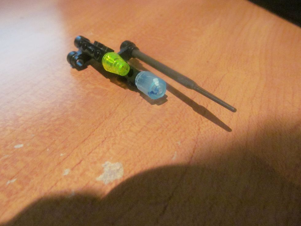 Then put the gun on the table.