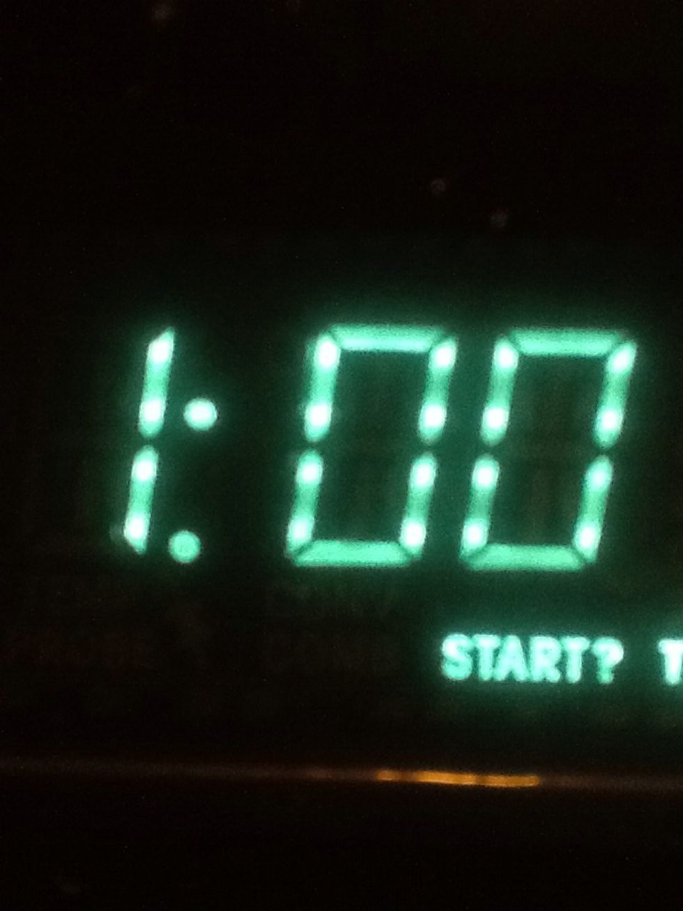 Then put the ingredients in the microwave for 1 min.