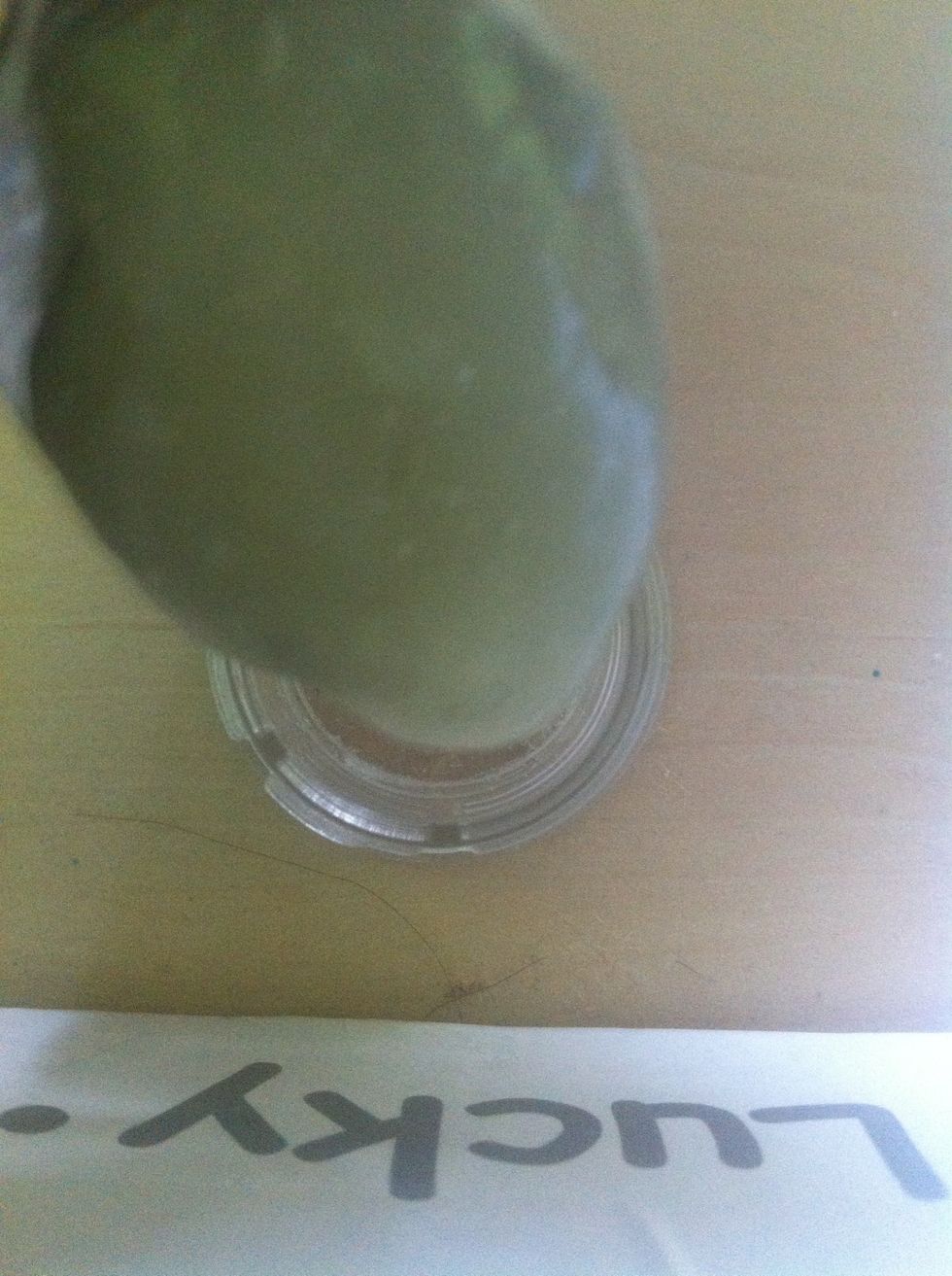 Then put the lip balm in your container/bottle/tube.
