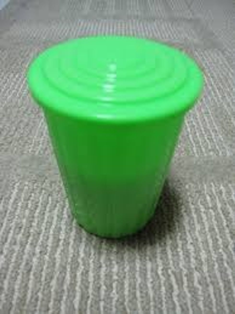 then put the slime in the container to secure