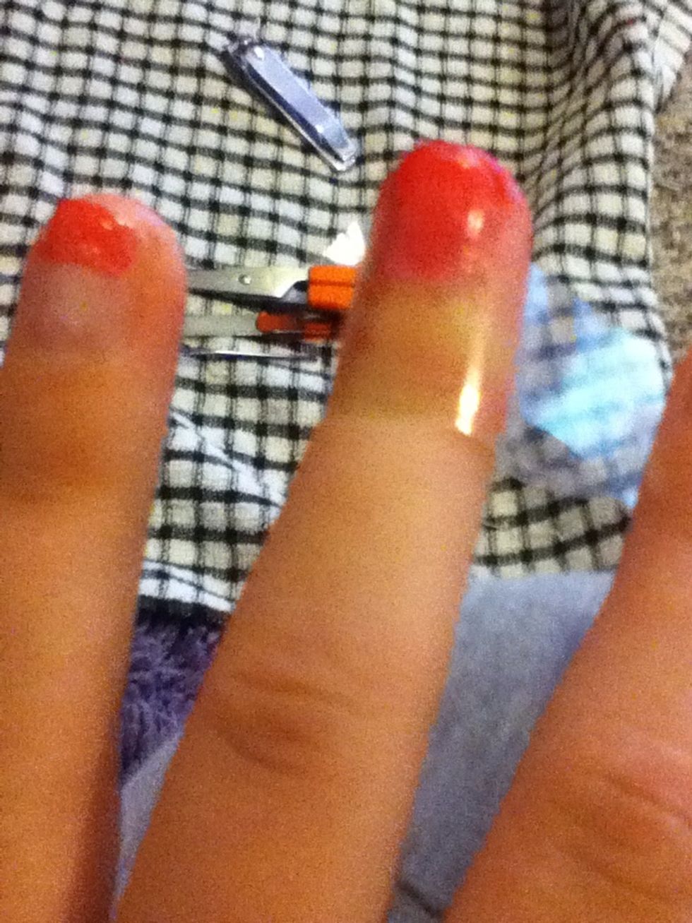 Then put the sticky tape on leaving a bit on the top like my last guide