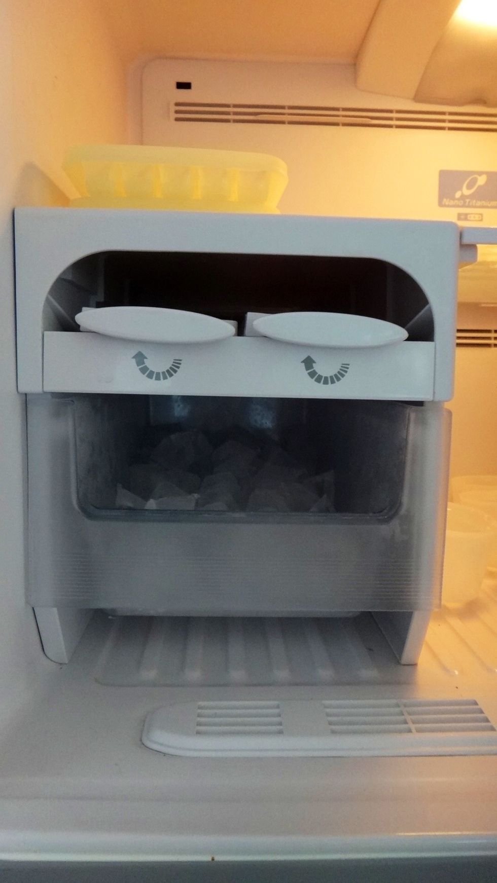 Then, put the tray into the freezer overnight.