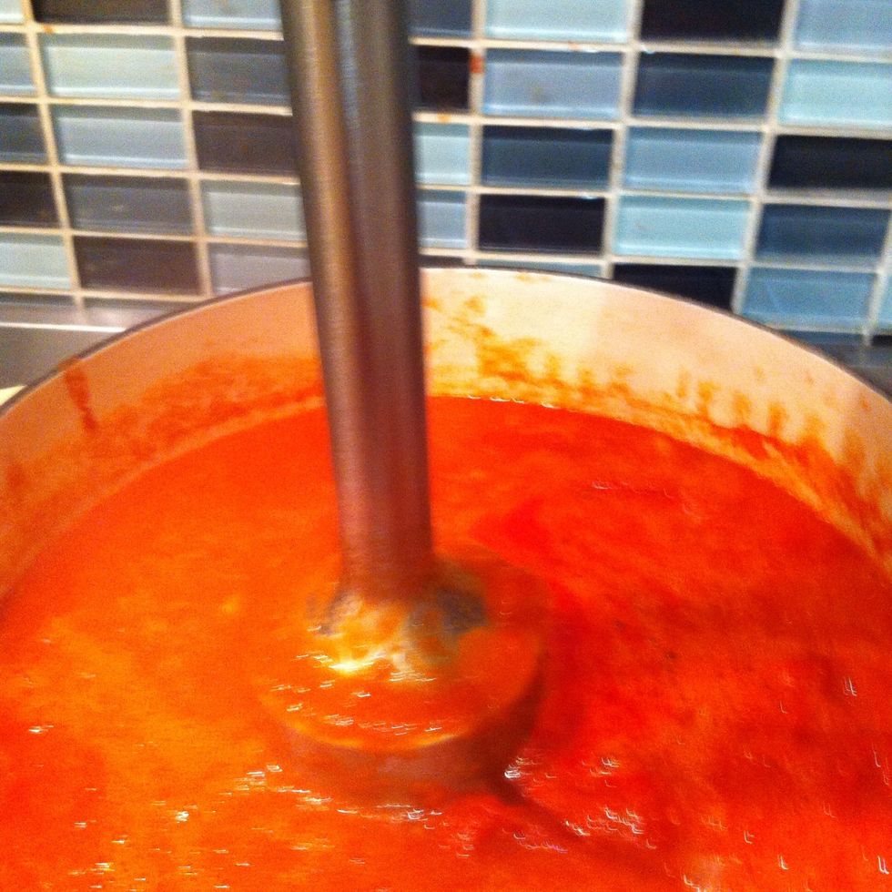 Then put through a blender to make a loose sauce.