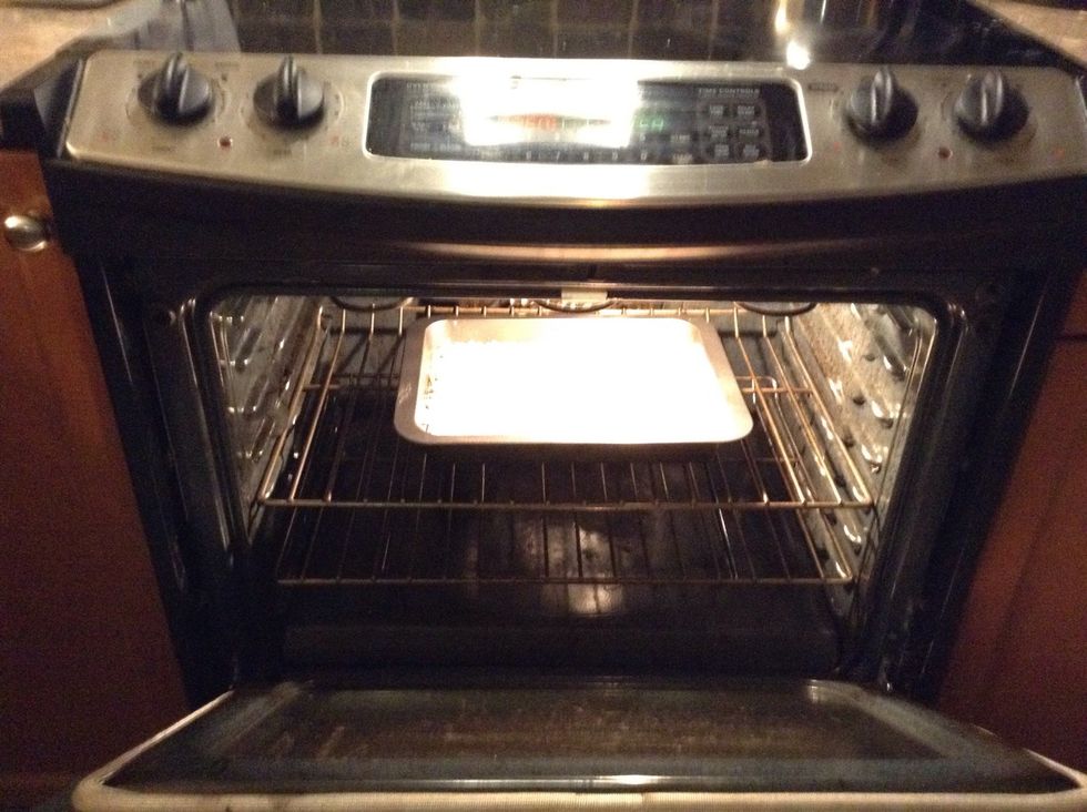 Then put your pan in the oven