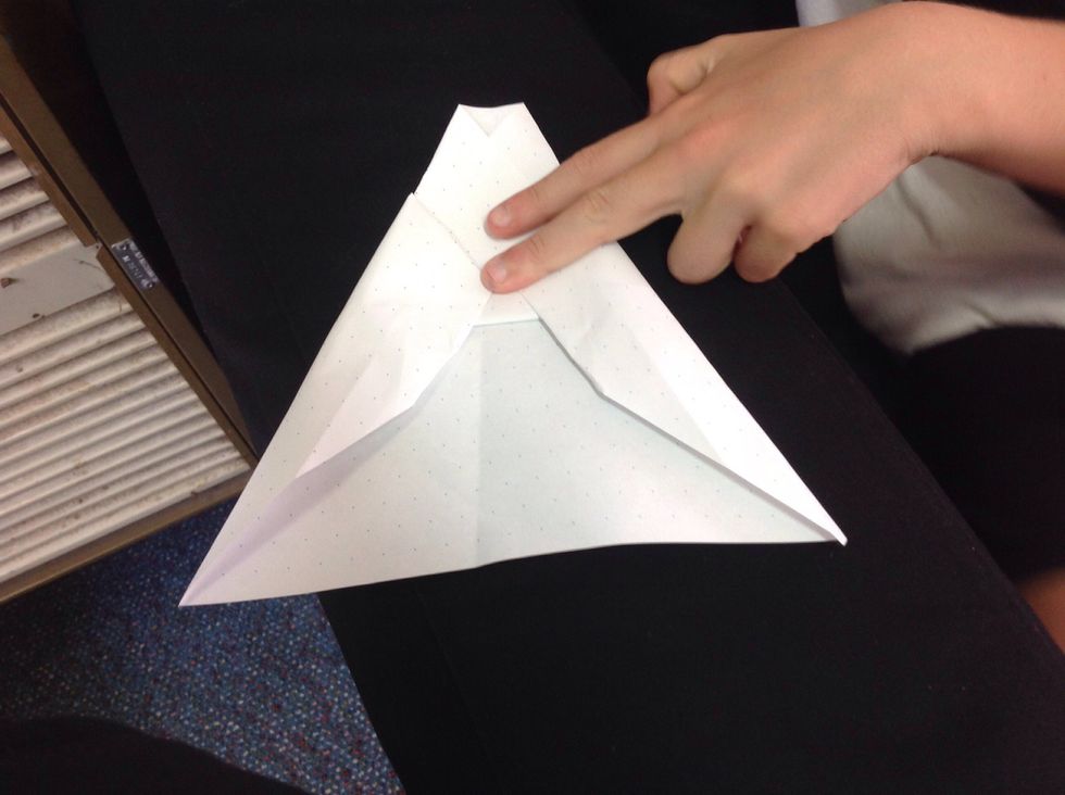 Then reach the flaps fully over