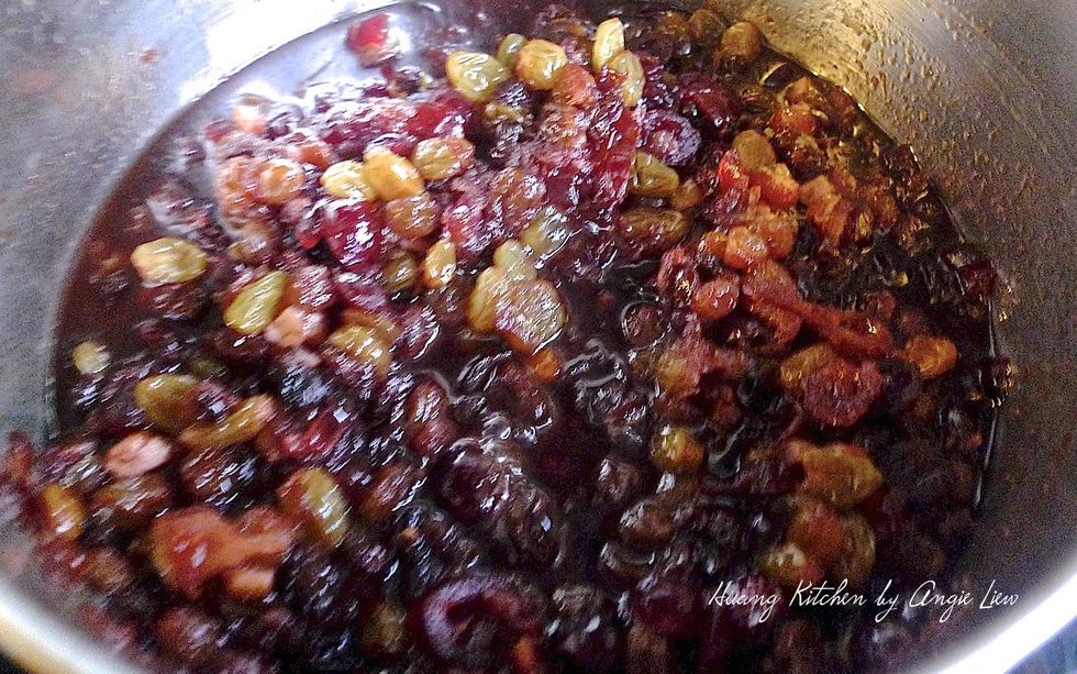Then reduce heat to medium-low and simmer the mincemeat for about 30 to 45 minutes until the liquid is almost evaporated. Stir often.