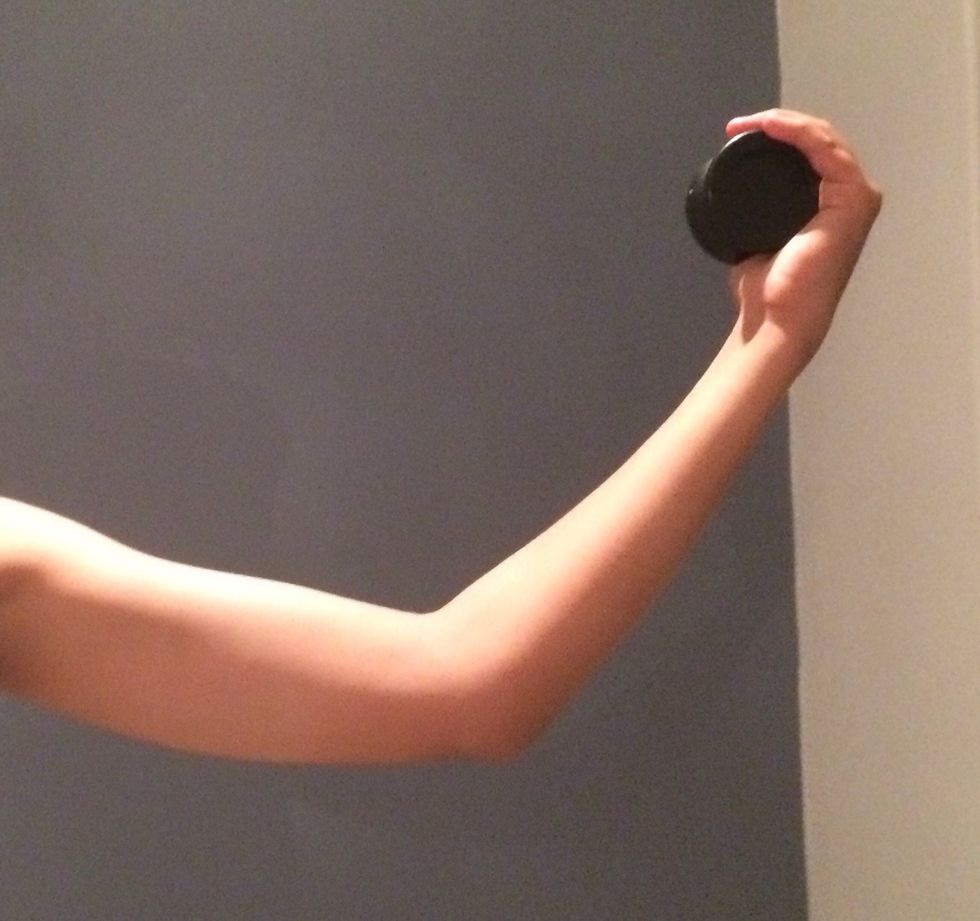 Then release about half way