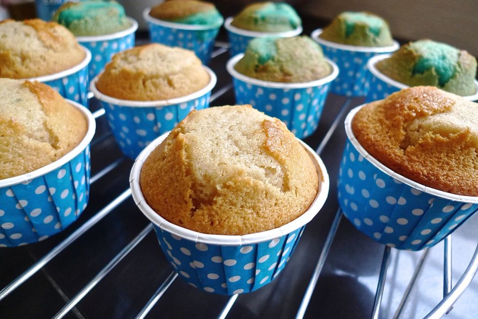 Then remove the cupcakes from the muffin pan to a wire rack to cool COMPLETELY preferably overnight. They are now ready for frosting!