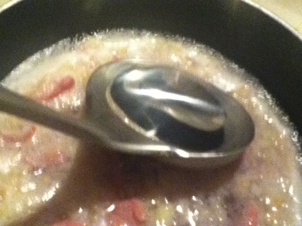 Then remove the foam with a spoon or spatula