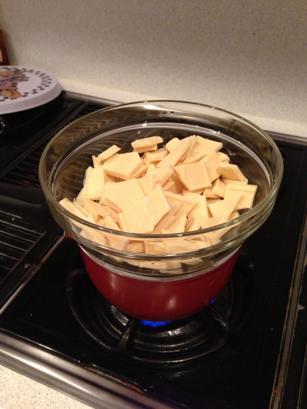 Then repeat step 4 with the white chocolate