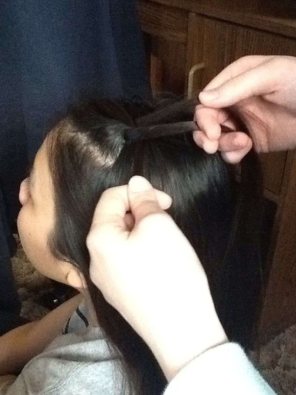 Then repeat that. Take the bottom over the middle.