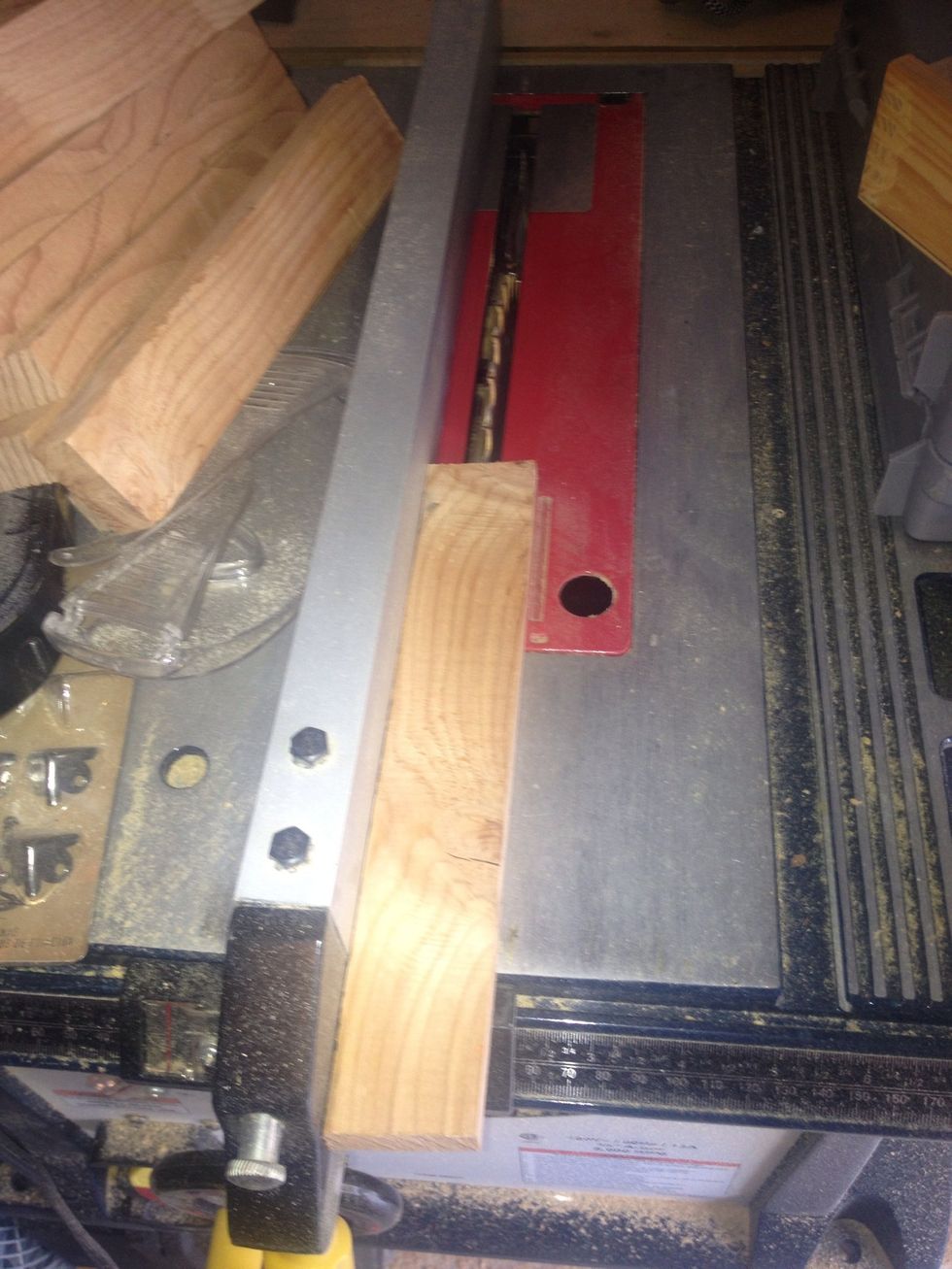 Then ripped them down the middle on the table saw