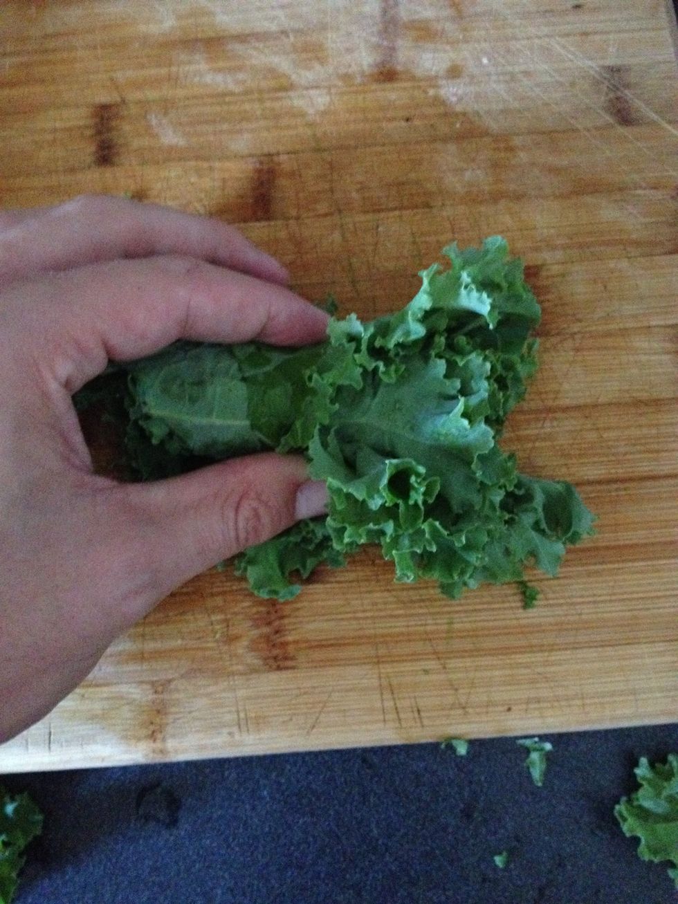 Then roll them tightly into a log.