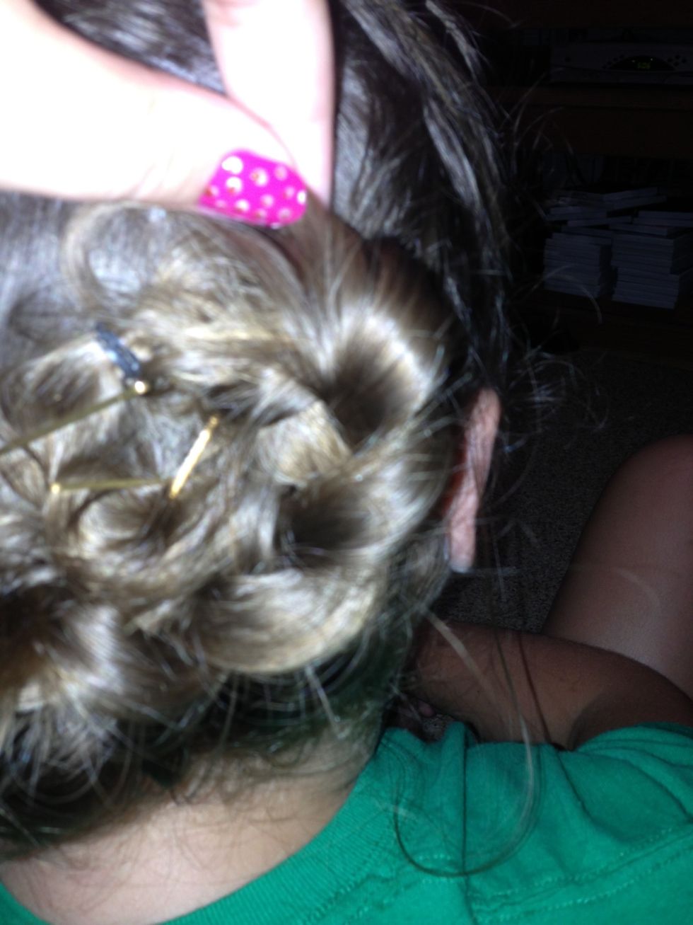 Then roll up into bun.