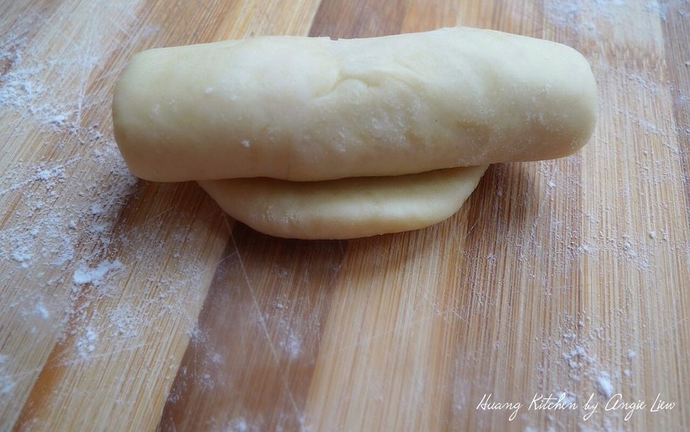 Then roll up Swiss Roll style. ( You can also rol, from the side nearest to you upwards )