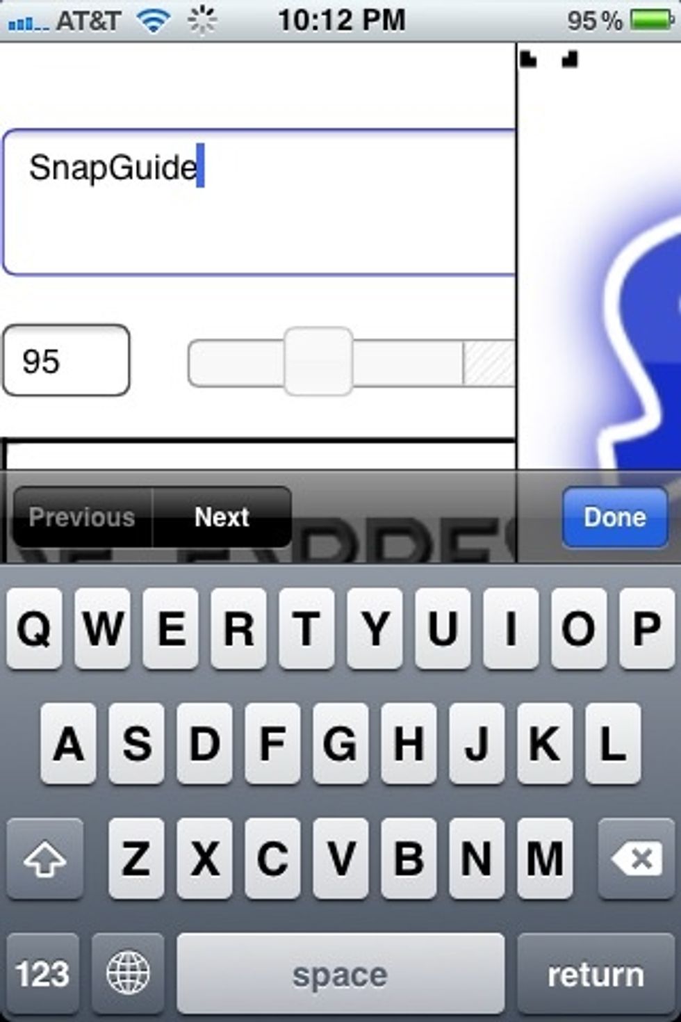 Then scroll back up and edit the text to what you want it to say. Wait a few seconds and the preview will change to your new word/s.