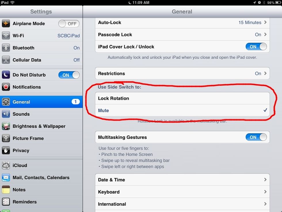 Then scroll down in the big bar to the left find the option to use the side switch for