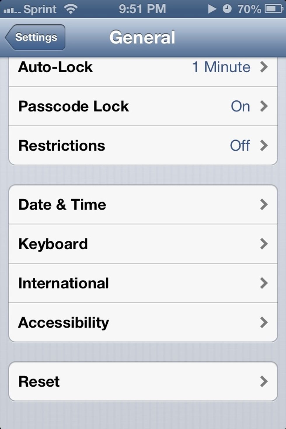 Then scroll down to the keyboard section and go into it