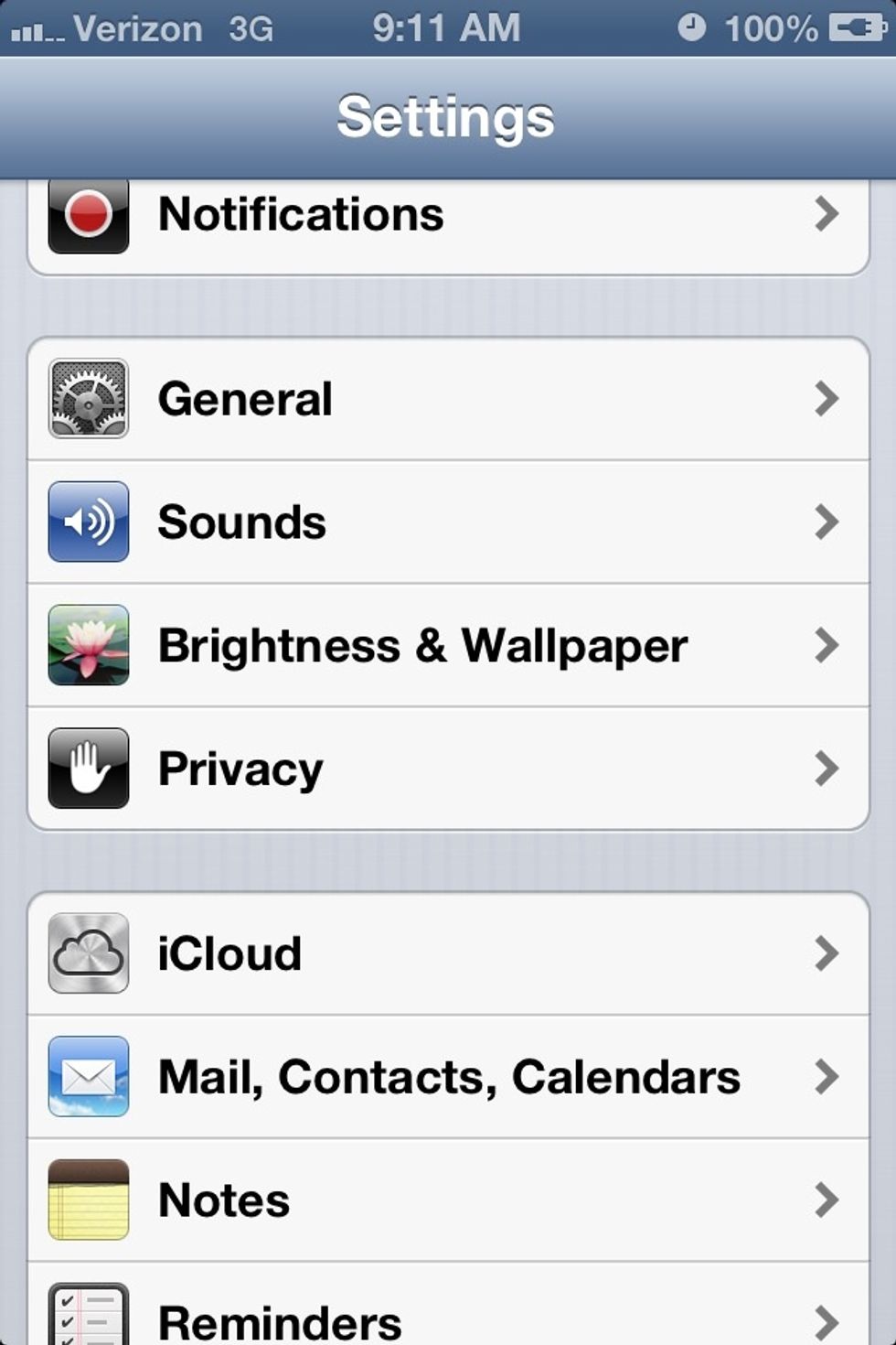 Then scroll to general.