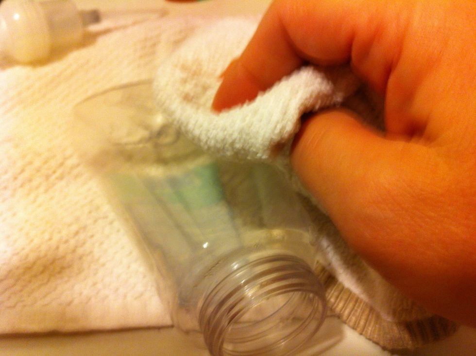 Then, scrubbed the leftover sticker off.