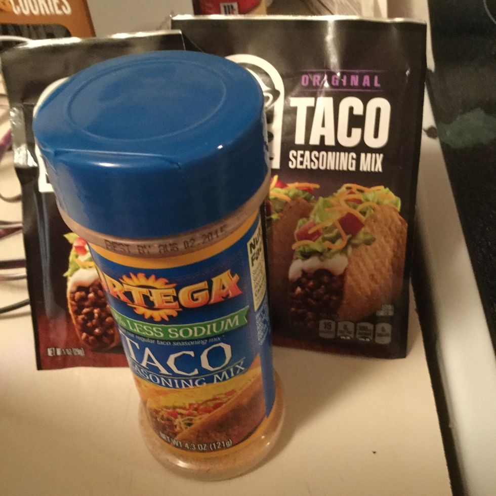 Then season the meat (u will have to add more seasoning as u add things to it)