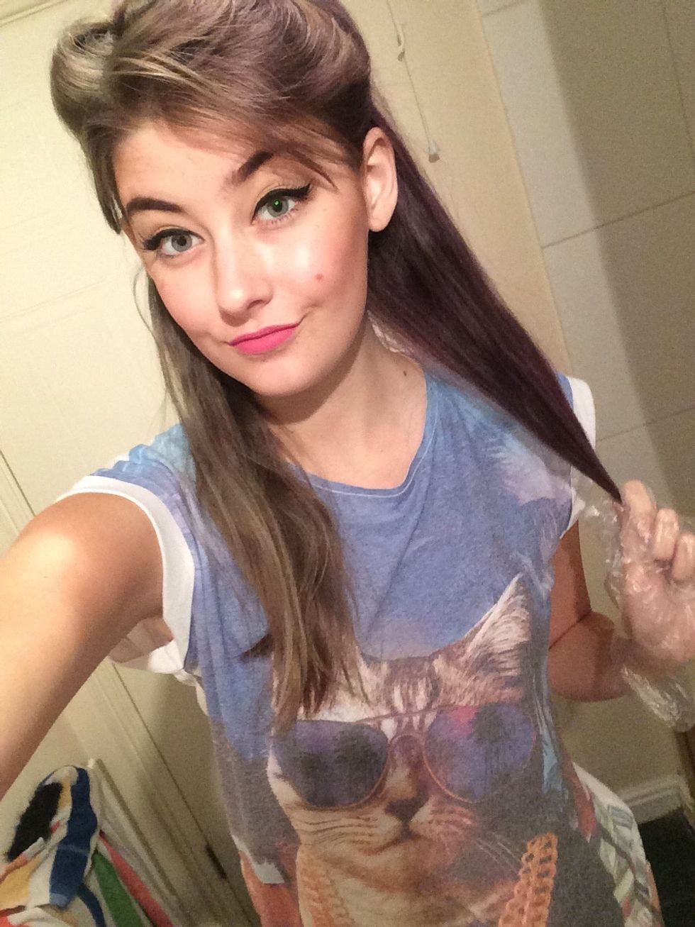 Then section each half into halves again.