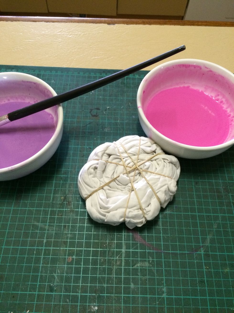 Then secure with rubber bands