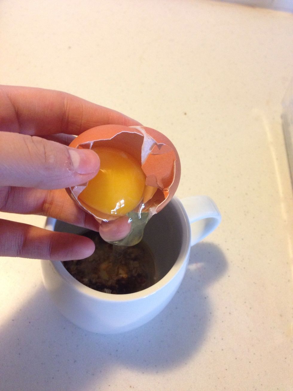 Then separate your egg whites and save the Gould for a delicious omelet... Or use an egg substitute
