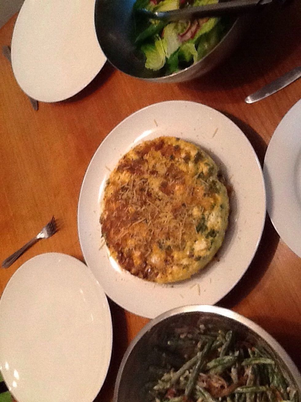 Then serve the mushroom and feta meal up. You can serve it with salad which tastes very nice. ENJOY