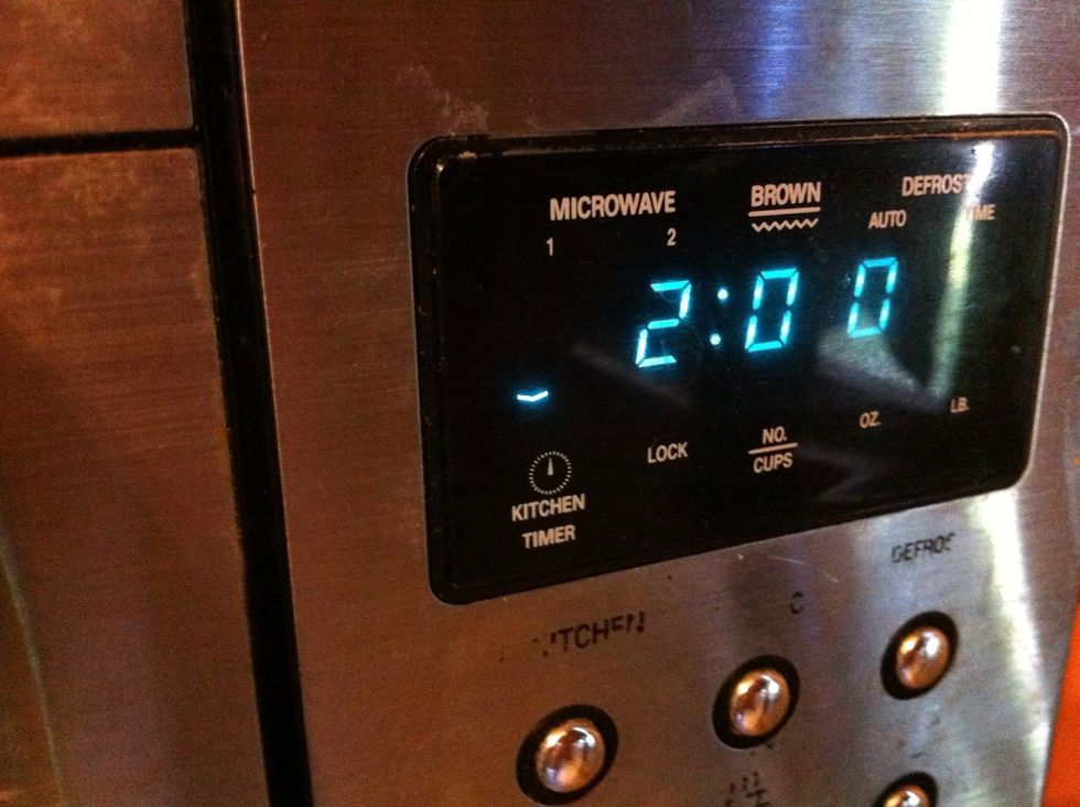Then set timer for 2 min.