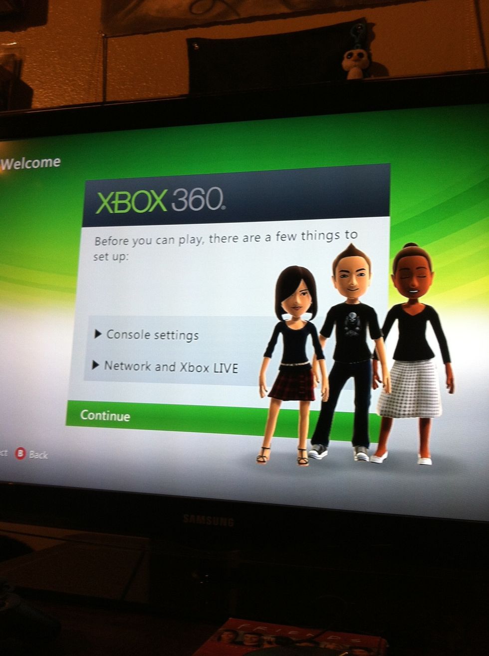 Then set up your Xbox according to you :)