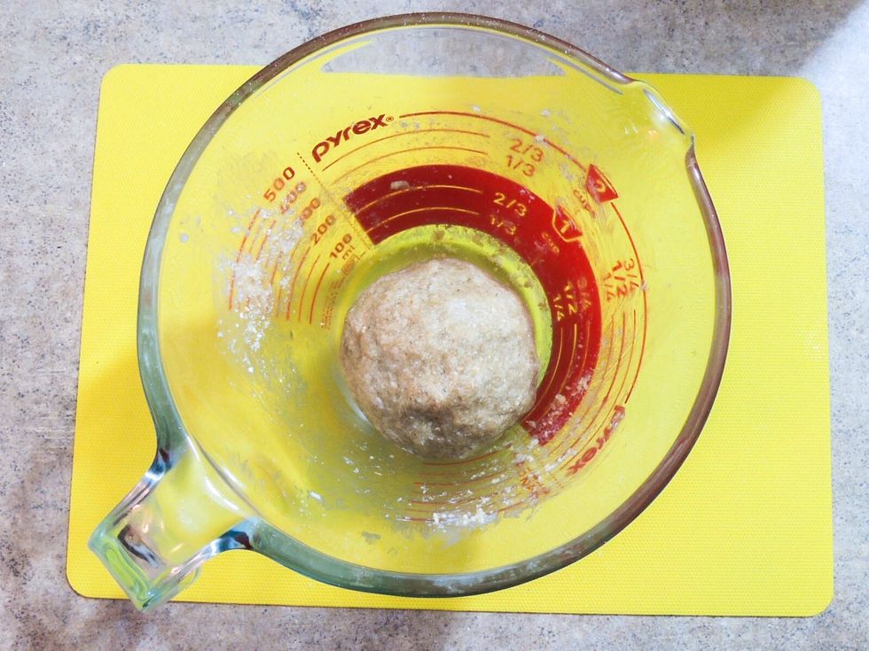 Then shape the batter into a ball like so