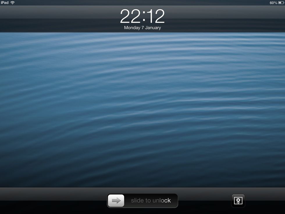 Then simply lock your iPad and tap the picture near the slider