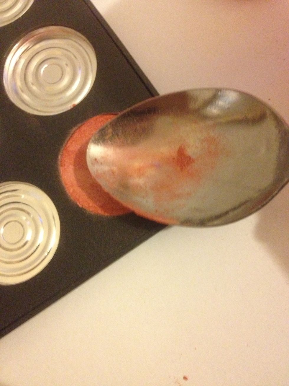 Then smooth with a finger or spoon