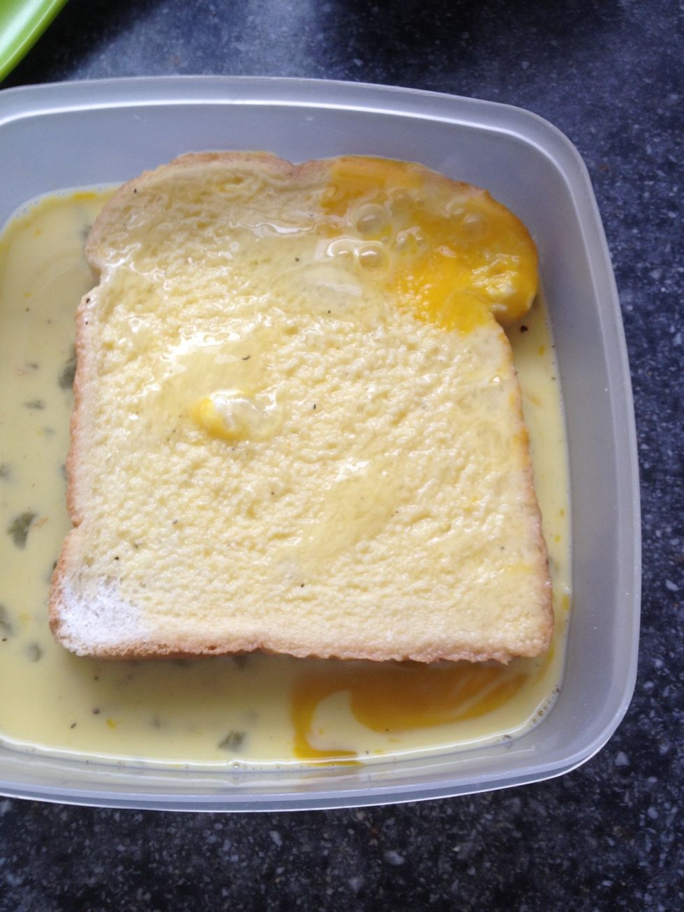 Then soak the other side quickly