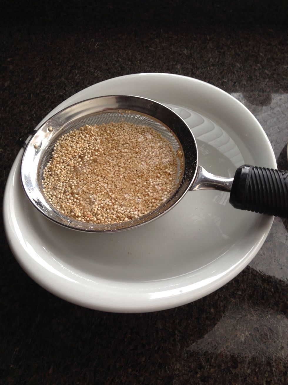 Then soak your quinoa for about 30 minutes