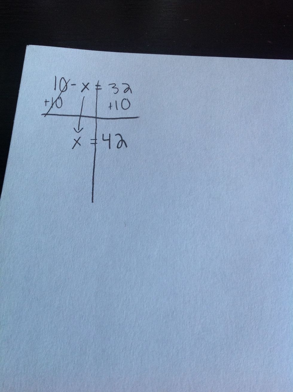 Then solve the other side