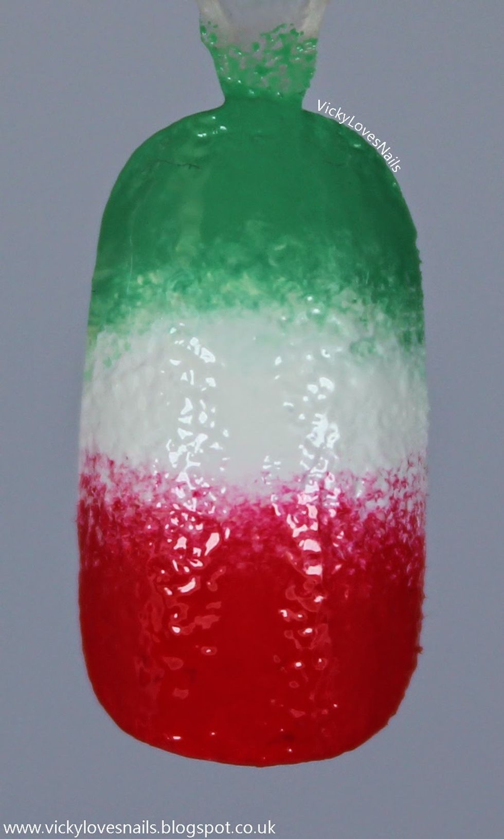 Then sponge it on to your nails (may need to do a couple of layers).