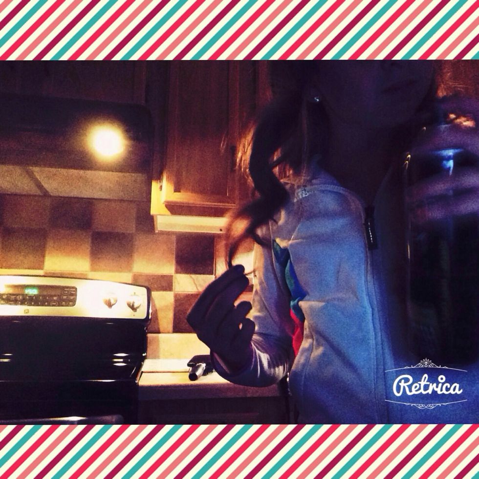 Then spray hair with hair spray\ud83d\udc81