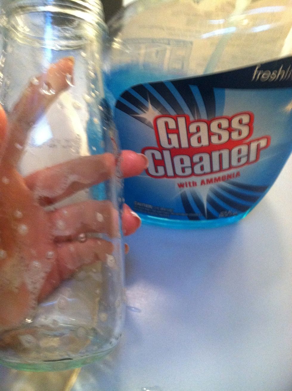 Then spray with glass cleaner to remove the oily film.