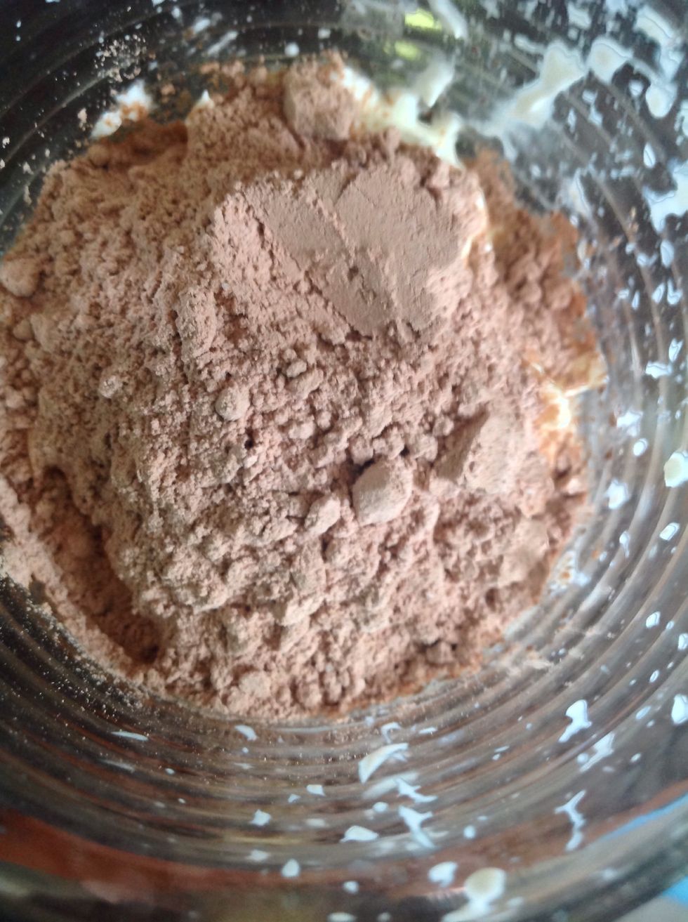 Then sprinkle about a tablespoon of powdered hot chocolate on top of the whipped cream.