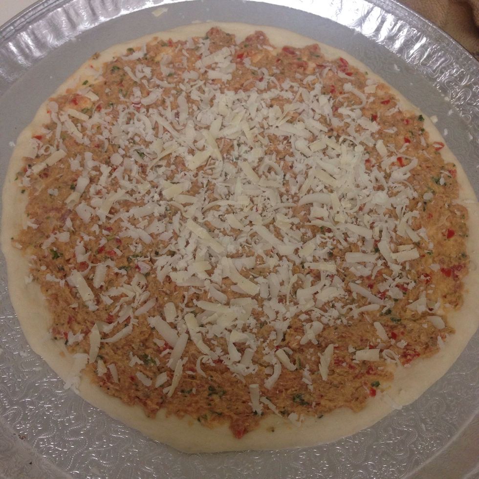 Then sprinkle with some cheese