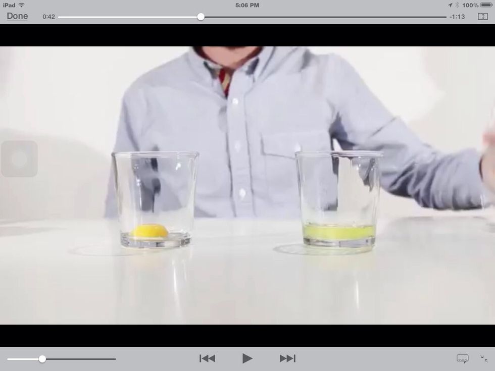 Then squeeze the bottle again to release the egg