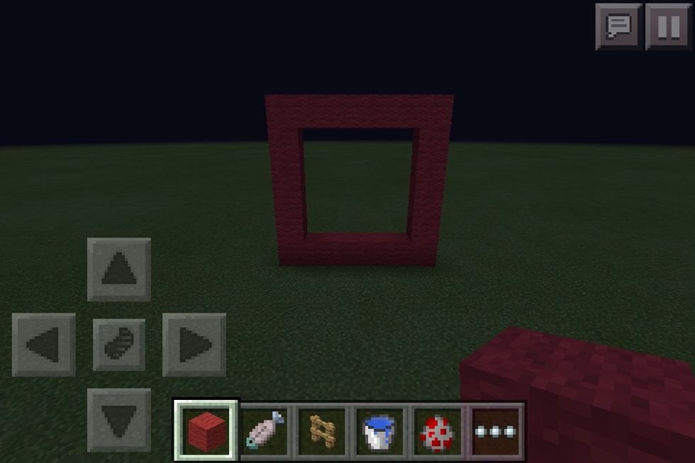 Then stack the wool it depends how big you want the target